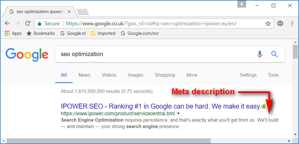 More information about the tag meta description